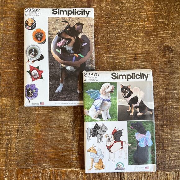 Simplicity Sewing Pattern S9875 Dog Costume Donut Dragon Butterfly Flower UNCUT - Picture 1 of 2